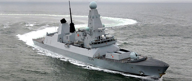 El destructor 'Diamond' de la Royal Navy británica.